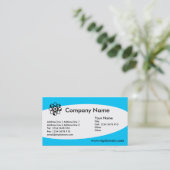 Carte De Visite Éliptique - Bleu clair (Debout devant)