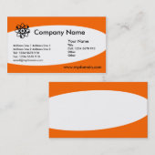 Carte De Visite Éliptique - Orange (Devant / Derrière)