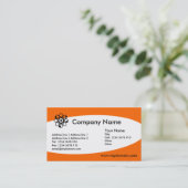 Carte De Visite Éliptique - Orange (Debout devant)