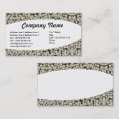 Carte De Visite Éliptique - Perles (Devant / Derrière)