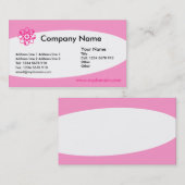 Carte De Visite Éliptique - rose (Devant / Derrière)