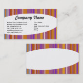 Carte De Visite Éliptique - Stripes 03 (Devant / Derrière)
