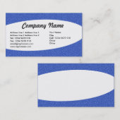 Carte De Visite Éliptique - Texture bleue incorporée (Devant / Derrière)