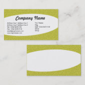Carte De Visite Éliptique - Texture Embossée Jaune (Devant / Derrière)