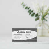 Carte De Visite Éliptique - Texture métallique brossée (Debout devant)