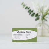 Carte De Visite Éliptique - Texture verte incorporée (Debout devant)