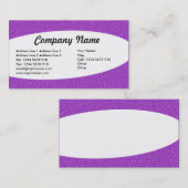 Carte De Visite Éliptique - Texture violette incorporée (Devant / Derrière)