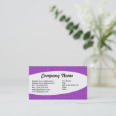 Carte De Visite Éliptique - Texture violette incorporée (Debout devant)