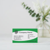 Carte De Visite Éliptique - Vert herbe (Debout devant)