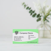 Carte De Visite Éliptique - Vert menthe (Debout devant)
