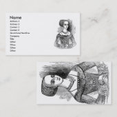 Carte de visite élisabéthain de vêtements (Devant / Derrière)