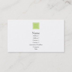 Carte De Visite Elise - vert