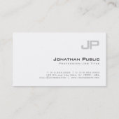 Carte De Visite Elite Design Monogram Plain Luxe Professionnel (Dos)
