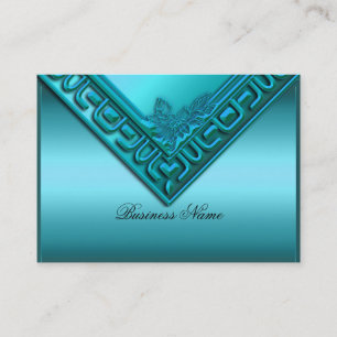 Carte De Visite Élite Élégante Classe Bleu Sarcelle