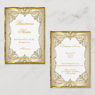 Carte De Visite Elite Gold Blanc crème crème perle