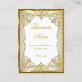 Carte De Visite Elite Gold Blanc crème crème perle (Devant)