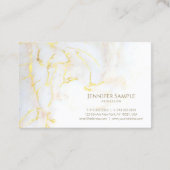 Carte De Visite Elite Marbre Or Plaine Élégante Golden Moderne Chi (Dos)