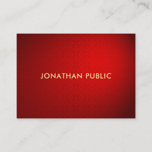 Carte De Visite Elite Red Damask Gold Text Professional Classy