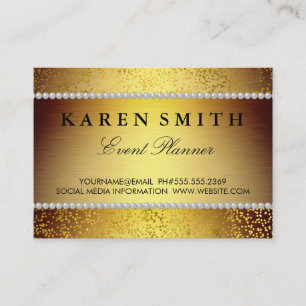 Carte De Visite Elite VIP Luxe Golden / Gold Speckles