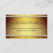 Carte De Visite Elite VIP Luxe Golden / Gold Speckles (Dos)