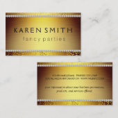 Carte De Visite Elite VIP Luxe Golden / Gold Speckles (Devant / Derrière)