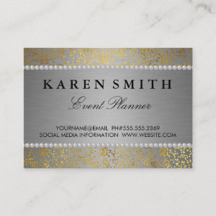 Carte De Visite Elite VIP Luxe Silver / Gold Speckles