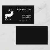 Carte De Visite Elk Silhouette (Devant / Derrière)