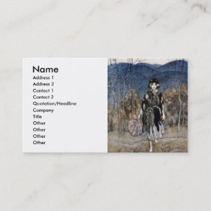 Carte De Visite Elle est allée le long, et est allée le long, et