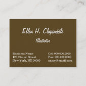 Carte De Visite Ellen H. Clapsaddle : Chat sous le gui (Dos)