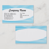 Carte De Visite Elliptique - Bleu ondulé (Devant / Derrière)