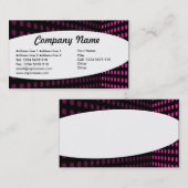 Carte De Visite Elliptique - Coin tonique - Rose chaud (Devant / Derrière)