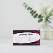 Carte De Visite Elliptique - Coin tonique - Rose chaud (Debout devant)