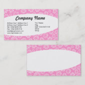 Carte De Visite Elliptique - Floral rose (Devant / Derrière)