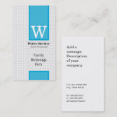 Carte De Visite Emballage de bannière (bleu) (Devant / Derrière)