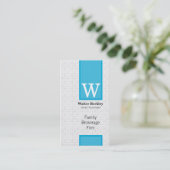 Carte De Visite Emballage de bannière (bleu) (Debout devant)