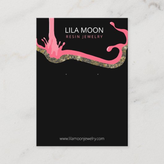 Carte De Visite Emballage Pour Boucles De Résine (Devant)