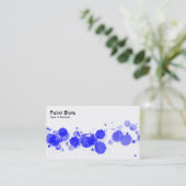 Carte De Visite Emballages de peinture - Bleu (Debout devant)