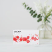 Carte De Visite Emballages de peinture - Rouge (Debout devant)