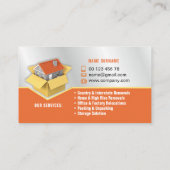 Carte De Visite Emballant et déballant le service, service de (Dos)