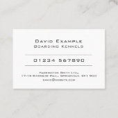 Carte De Visite Embarquement de chenaux avec photo du titulaire (Dos)