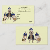 Carte De Visite Embarquement royal de chien de traitement (Devant / Derrière)