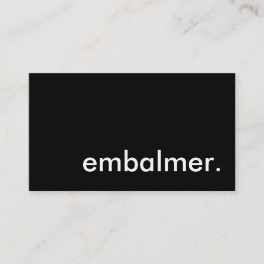 Carte De Visite embaumer. (Devant)
