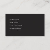 Carte De Visite Embellisement carré et texture Jaune (Dos)