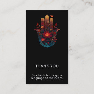 Carte De Visite Ember Lotus Conception de la main Hamsa