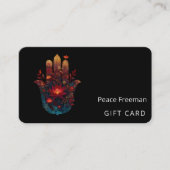 Carte De Visite Ember Lotus | Conception de la main Hamsa (Devant)