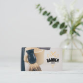 Carte De Visite Emblem Barbershop | Outils en barber (Debout devant)