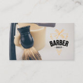 Carte De Visite Emblem Barbershop | Outils en barber (Devant)