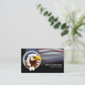 Carte De Visite Emblème d'aigle avec les États-Unis Arrière - plan (Debout devant)