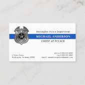 Carte De Visite Emblème d'application de la loi sur mesure du serv (Devant)