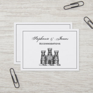 Carte De Visite Emblème de château héraldique vintage Blason Crête